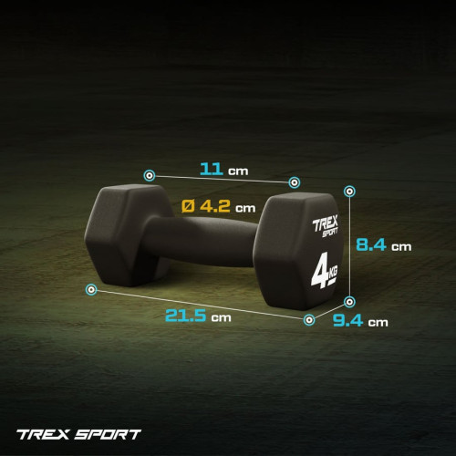 Гантель  Trex Sport TX-040VD 2x4 кг - фото №7